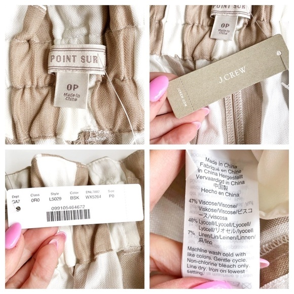 J. Crew Point Sur Stripe Paperbag Waist Pants - Picture 13 of 14